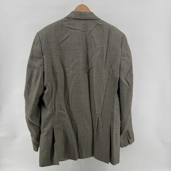 Lauren Ralph Lauren Men Houndstooth Wool Silk Blend Blazer Sport Coat‎ 40R